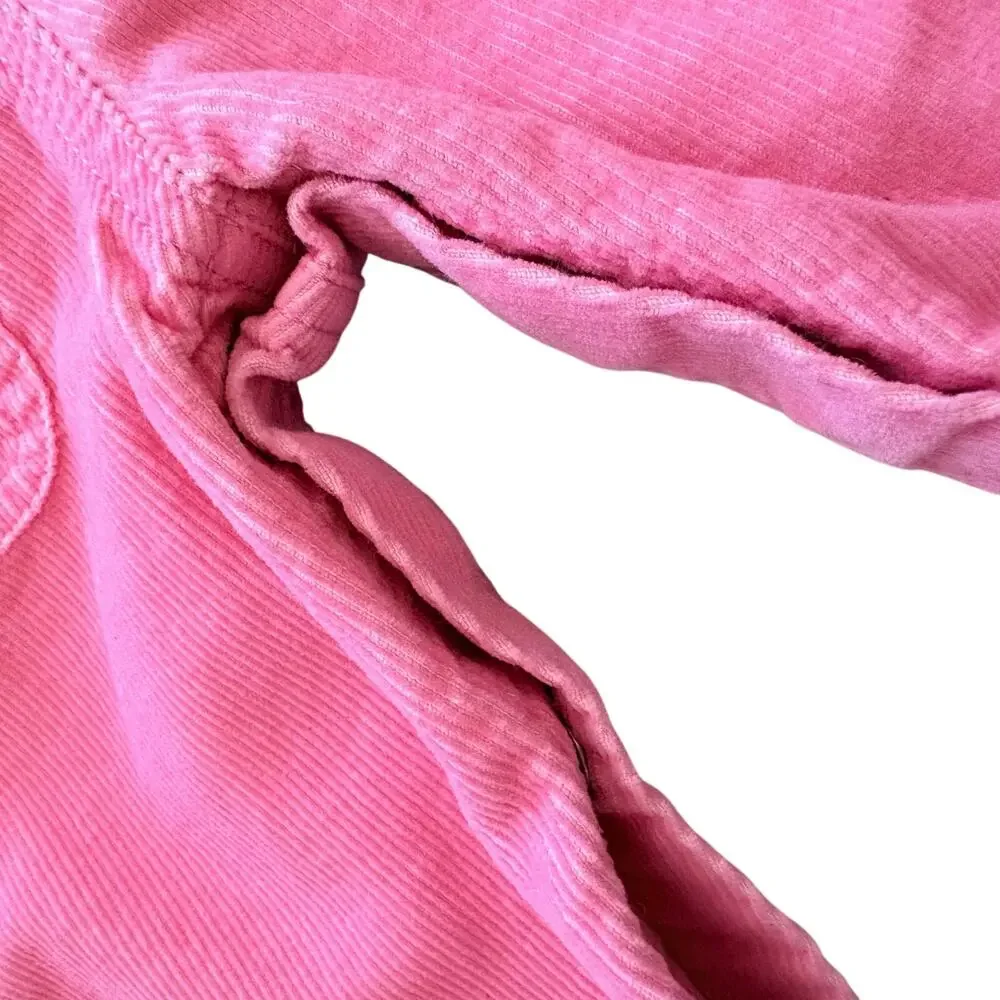 Y2K OshKosh B’gosh Pink Corduroy Baby Overalls Floral Embroidered 3M Barbiecore